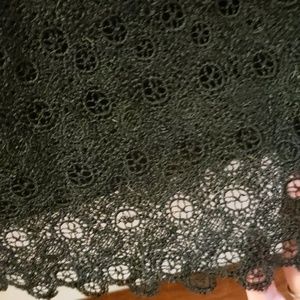 Black lace overlay skirt